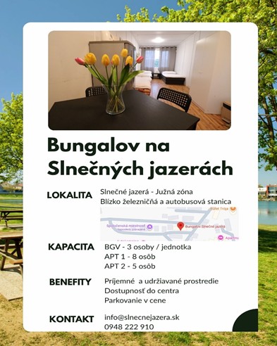 Ubytovanie pre zamestnancov - Slnečné jazerá